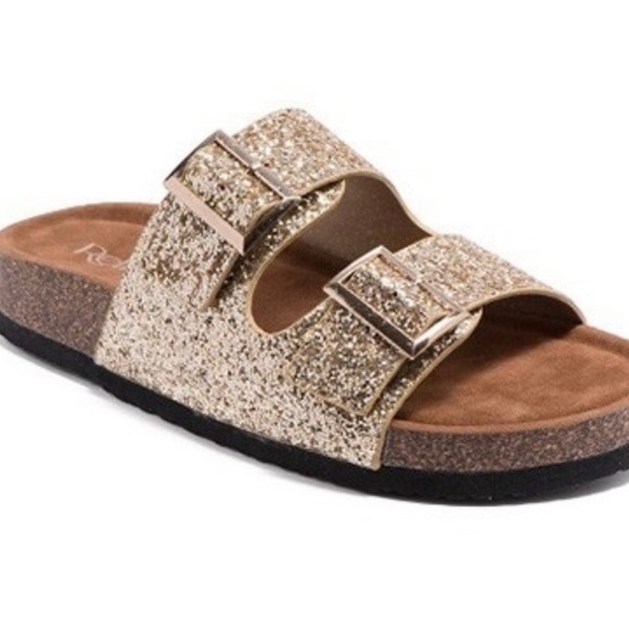 Refresh Shoes - Gold Glitter Sandals